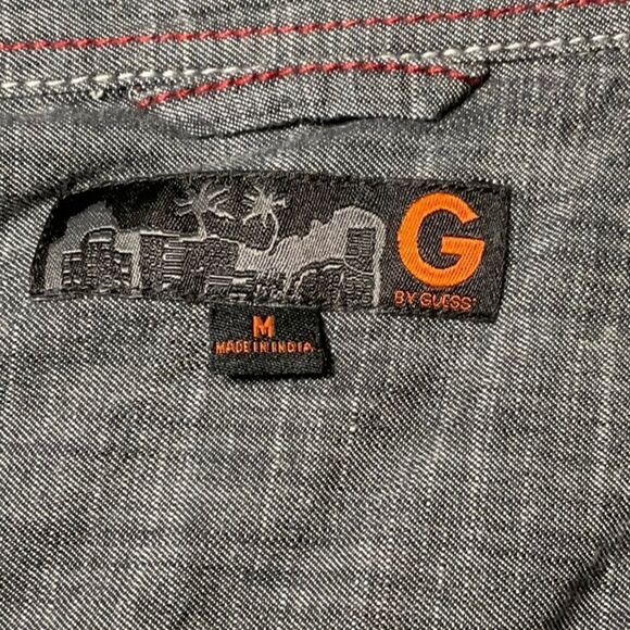 Guess 100% Cotton Western Denim Snap Shirt Medium. - Picture 7 of 9